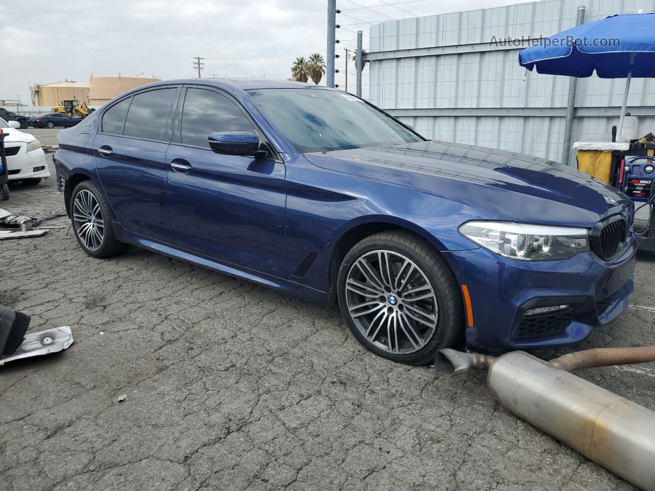 2018 Bmw 530e  Blue vin: WBAJA9C57JB249637