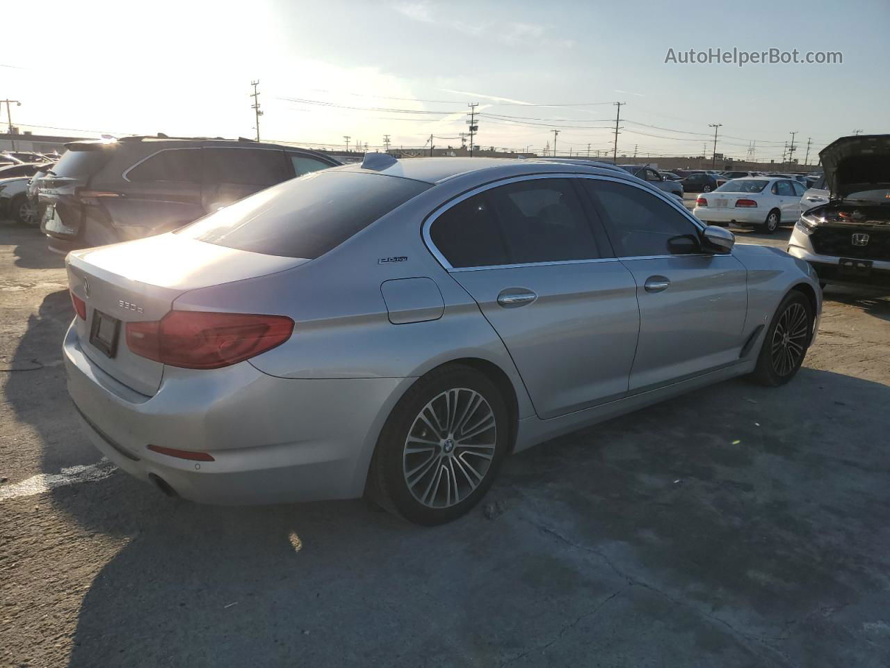 2018 Bmw 530e  Silver vin: WBAJA9C59JB252779