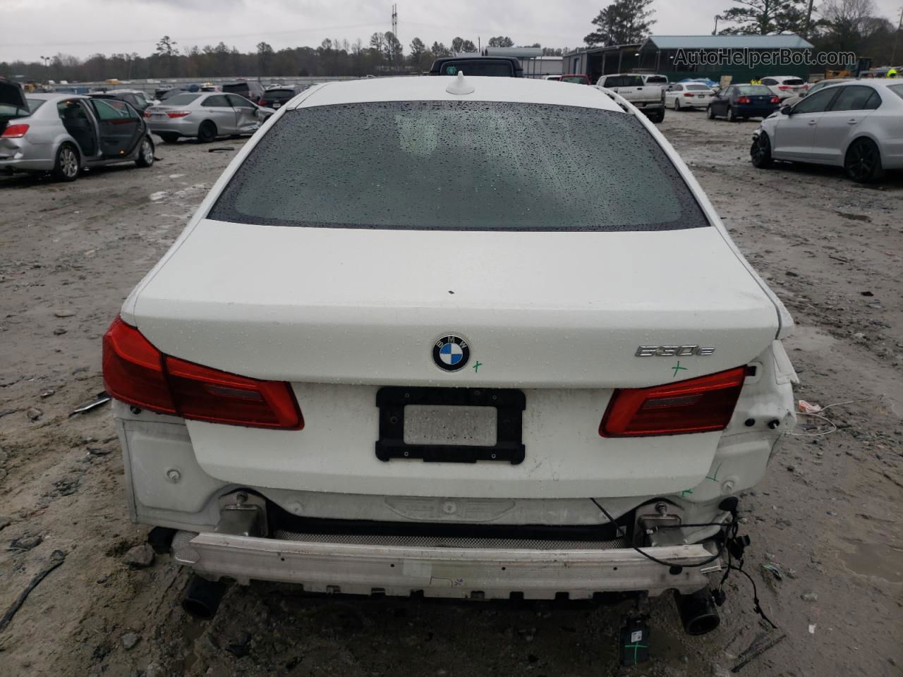 2018 Bmw 530e  White vin: WBAJA9C5XJB252564