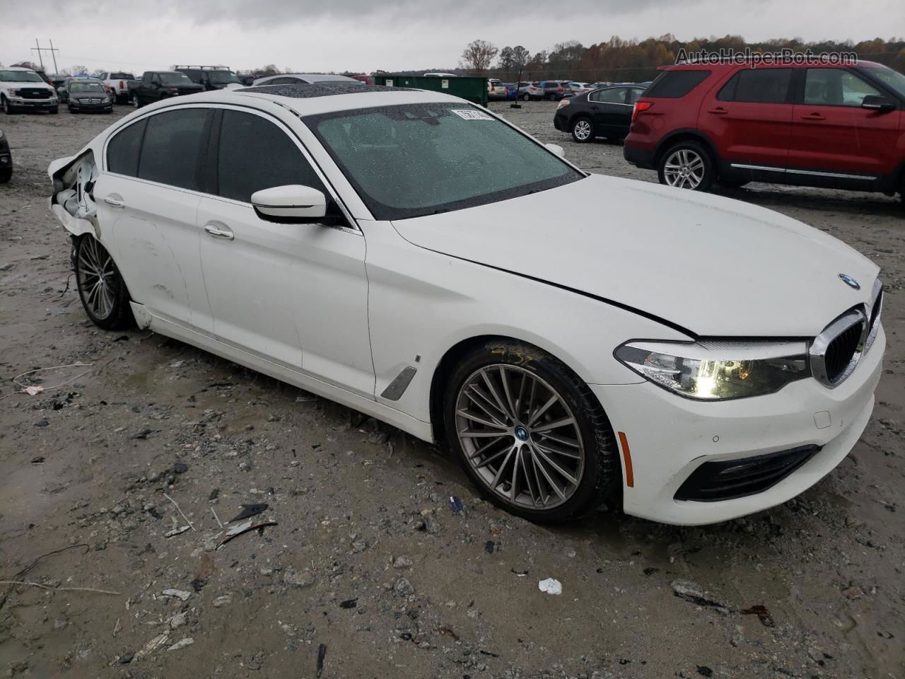 2018 Bmw 530e  White vin: WBAJA9C5XJB252564