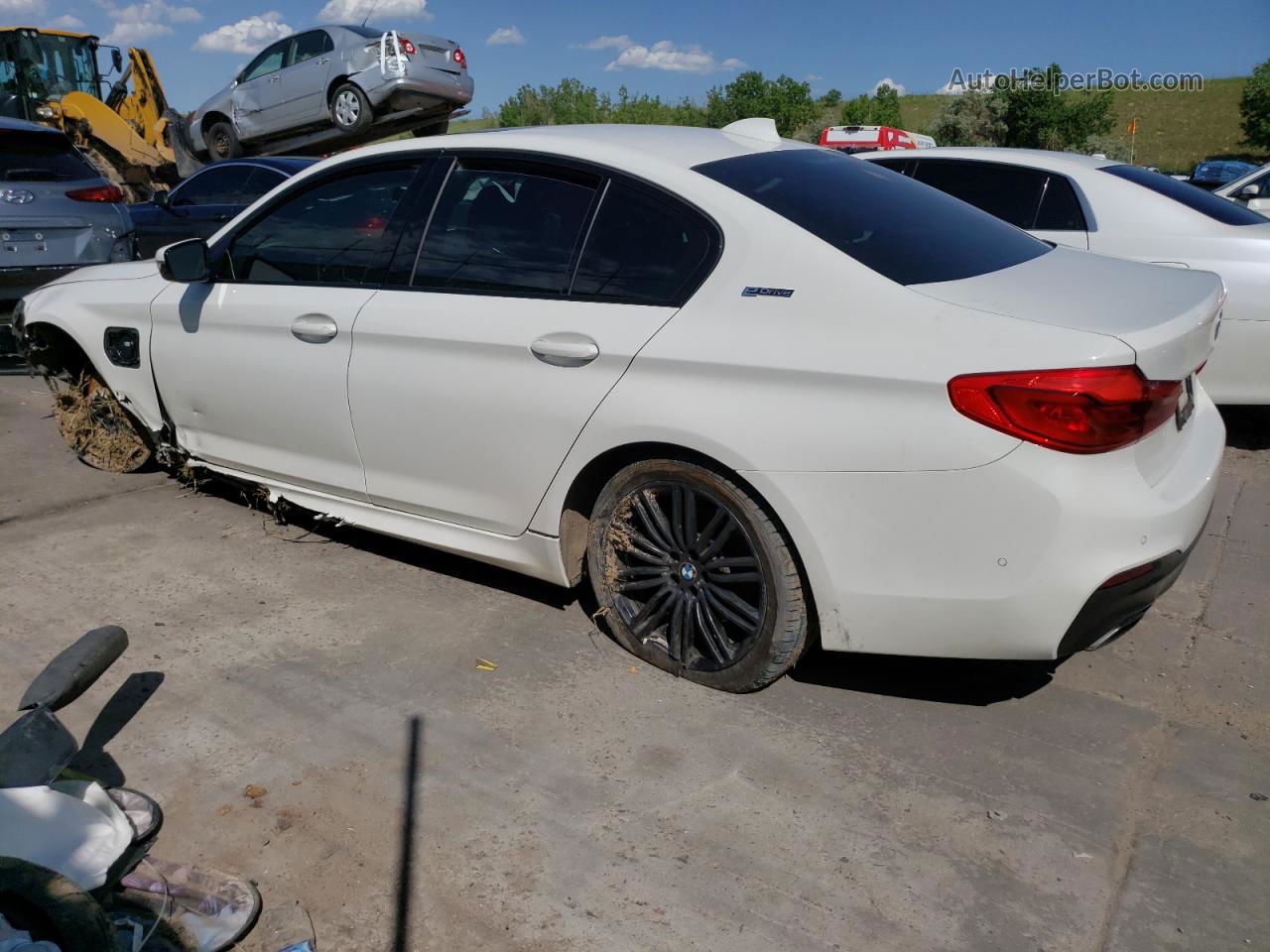 2019 Bmw 530xe  White vin: WBAJB1C56KB376623