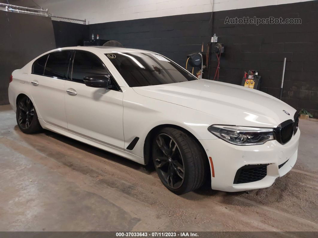 2018 Bmw 5 Series M550i Xdrive White vin: WBAJB9C50JB049504