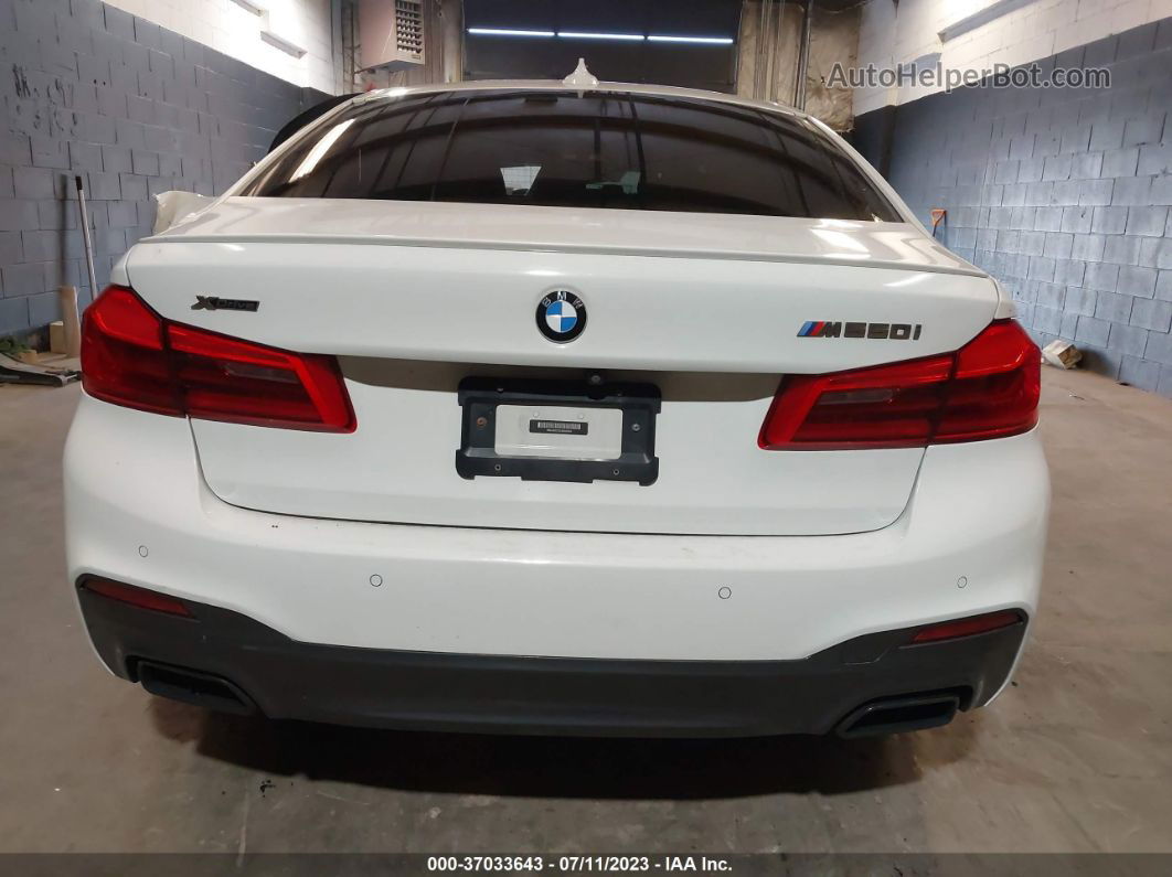 2018 Bmw 5 Series M550i Xdrive White vin: WBAJB9C50JB049504