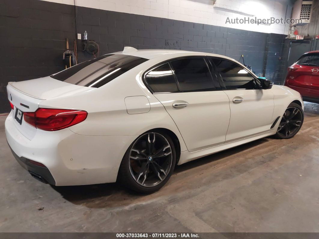 2018 Bmw 5 Series M550i Xdrive White vin: WBAJB9C50JB049504