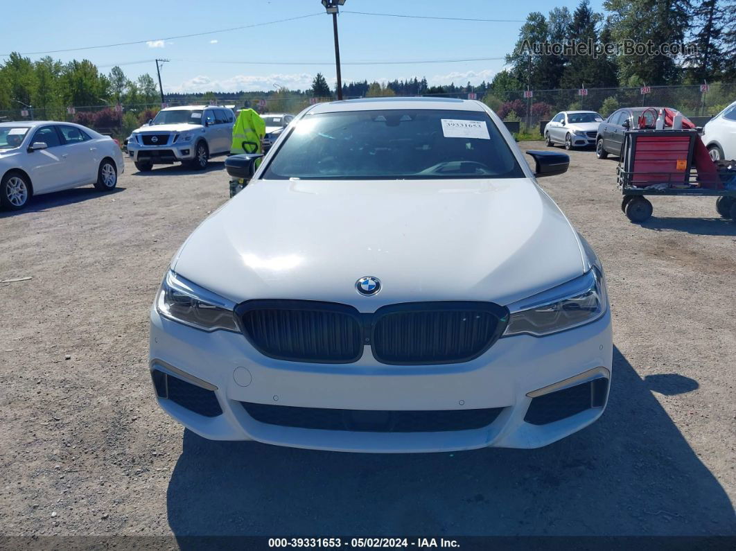 2019 Bmw 5 Series M550i Xdrive White vin: WBAJB9C55KB464738