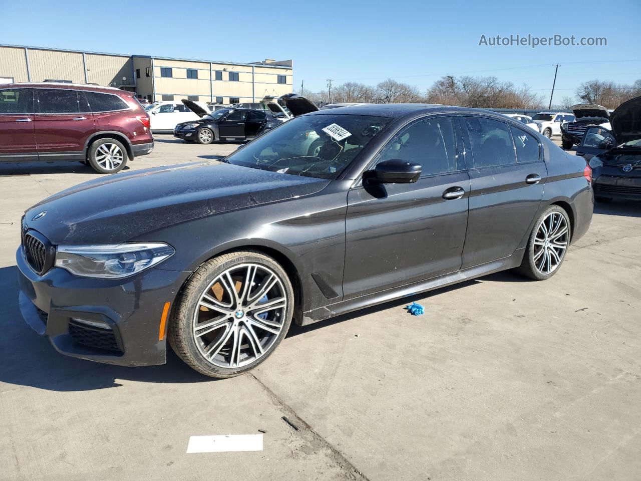 2017 Bmw 540 I Black vin: WBAJE5C30HG914564