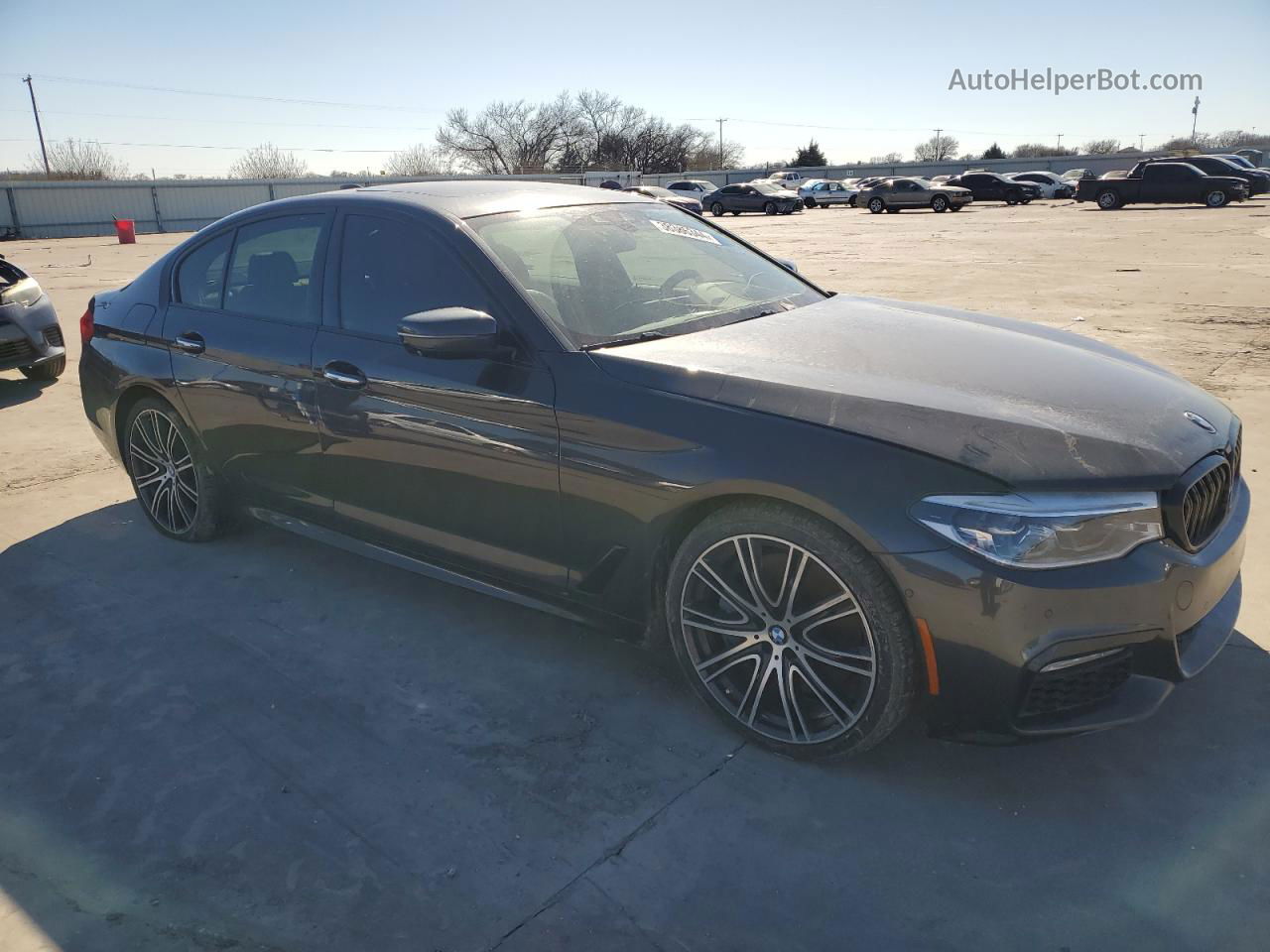 2017 Bmw 540 I Black vin: WBAJE5C30HG914564