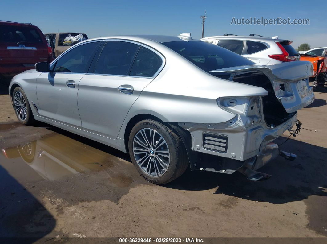 2017 Bmw 5 Series 540i Silver vin: WBAJE5C30HG917075