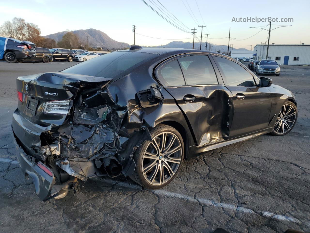 2017 Bmw 540 I Black vin: WBAJE5C31HG478372