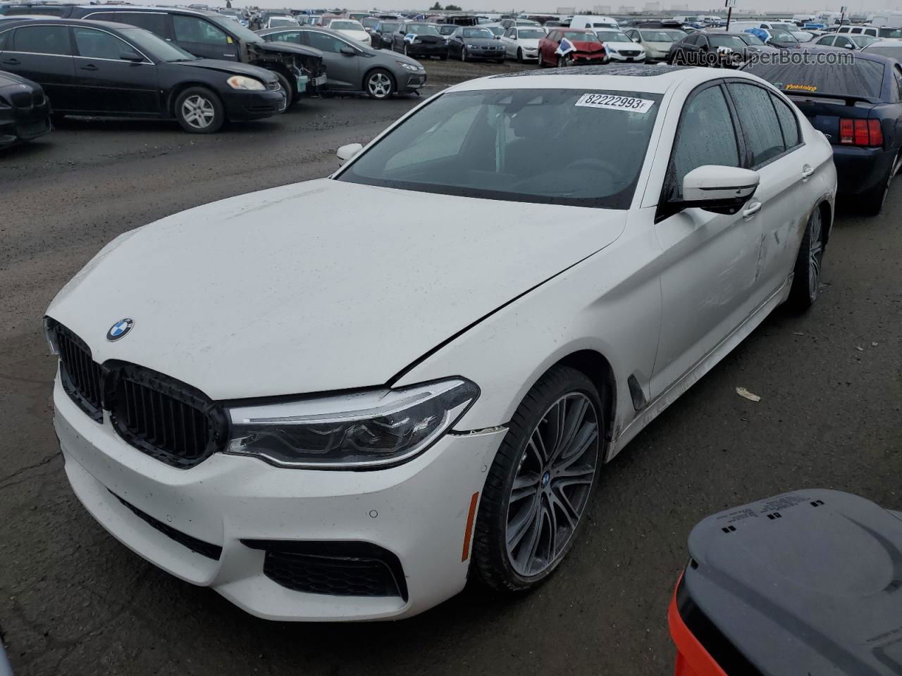 2017 Bmw 540 I White vin: WBAJE5C31HG915089