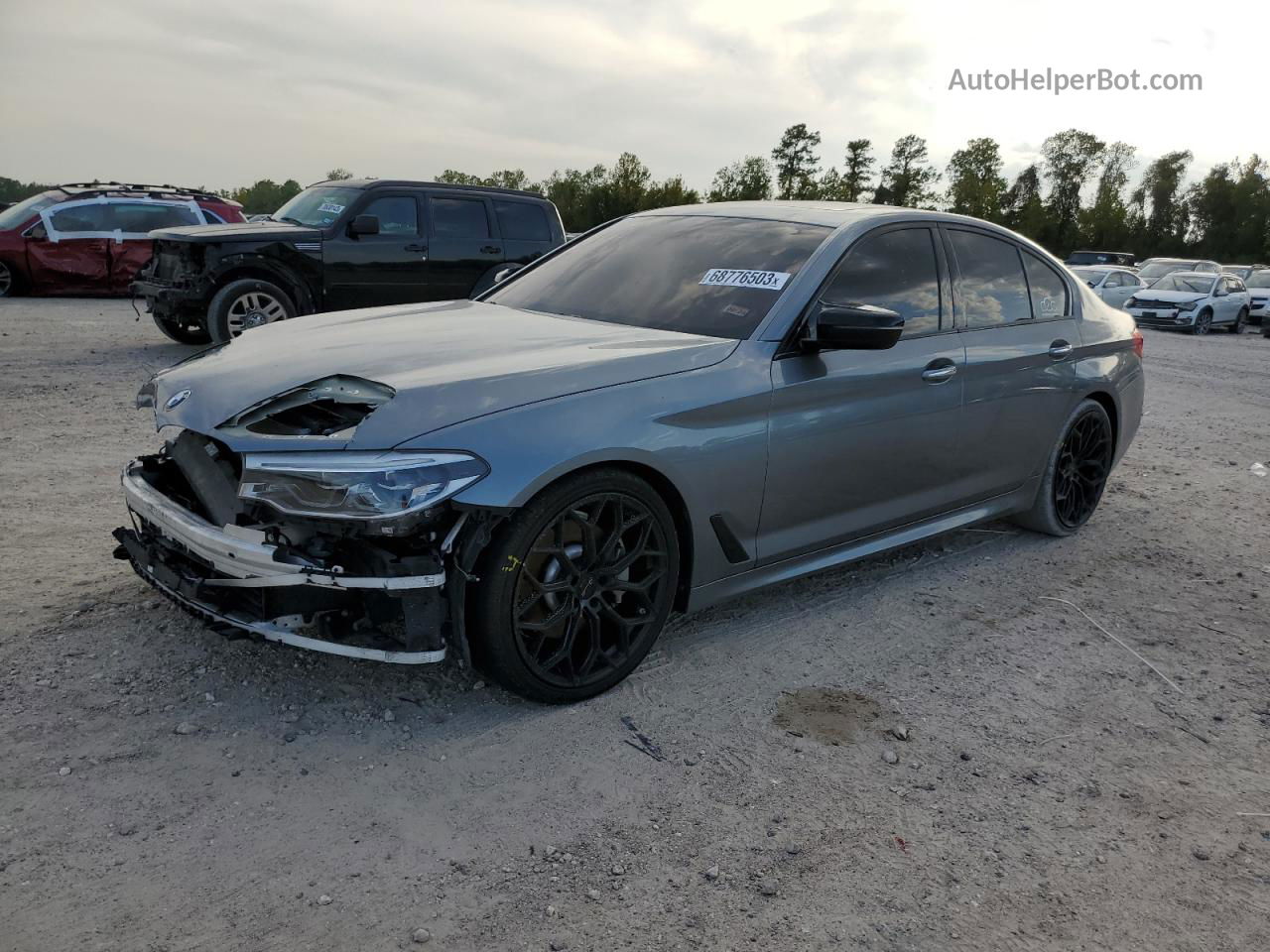 2017 Bmw 540 I Серый vin: WBAJE5C31HG916002