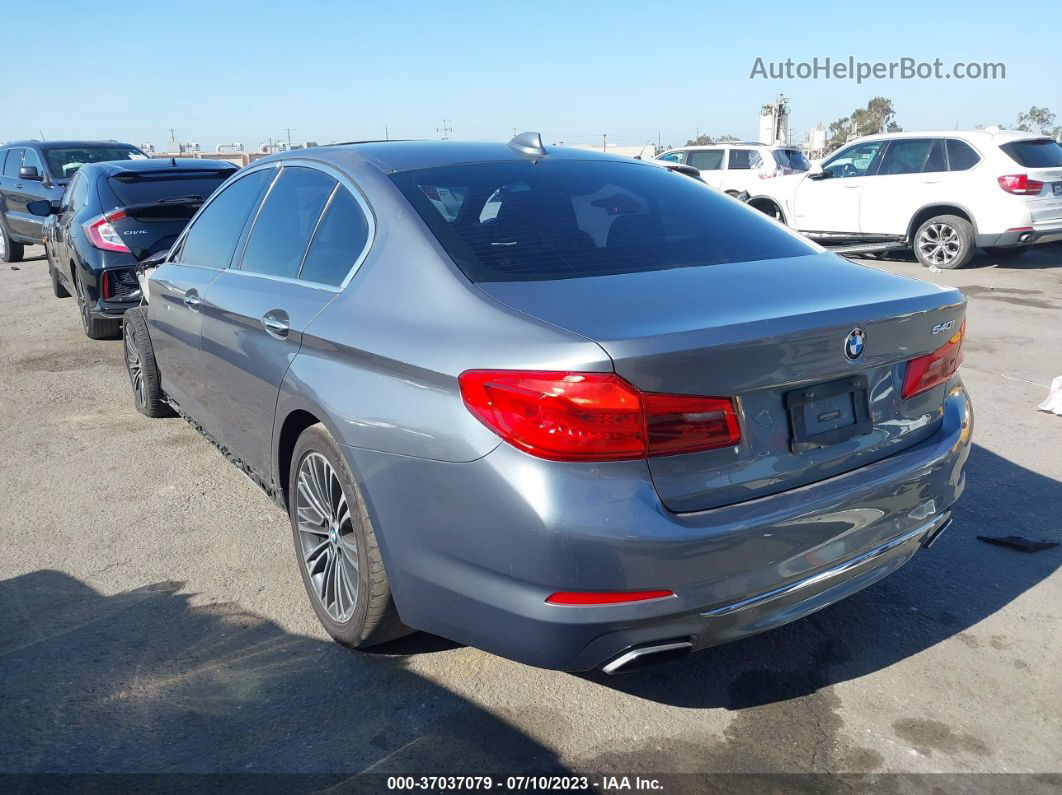 2017 Bmw 5 Series 540i Gray vin: WBAJE5C32HG914422