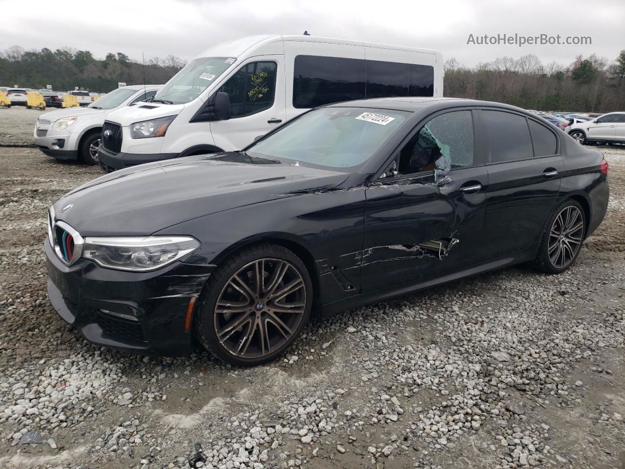 2017 Bmw 540 I Black vin: WBAJE5C32HG914775