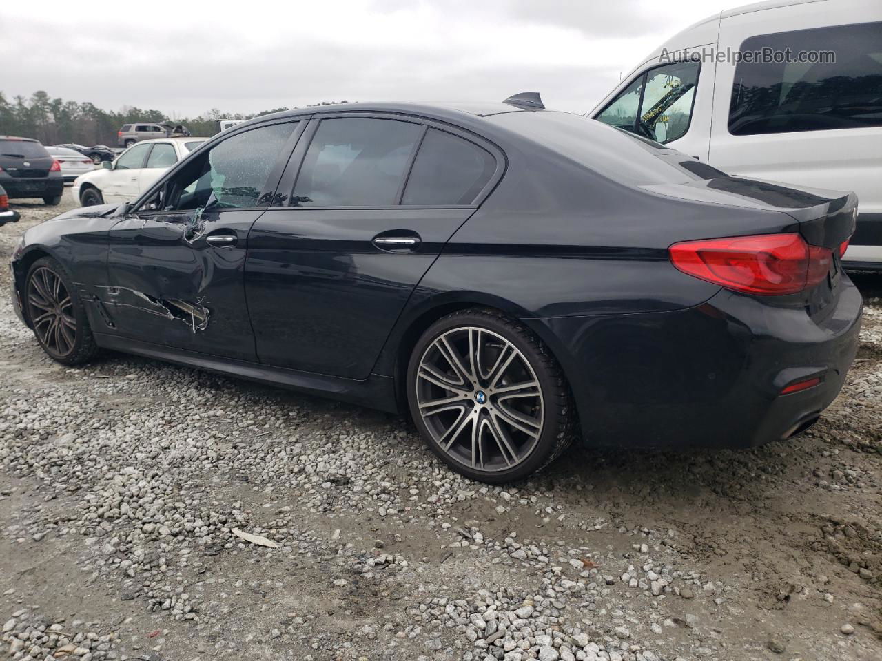 2017 Bmw 540 I Black vin: WBAJE5C32HG914775