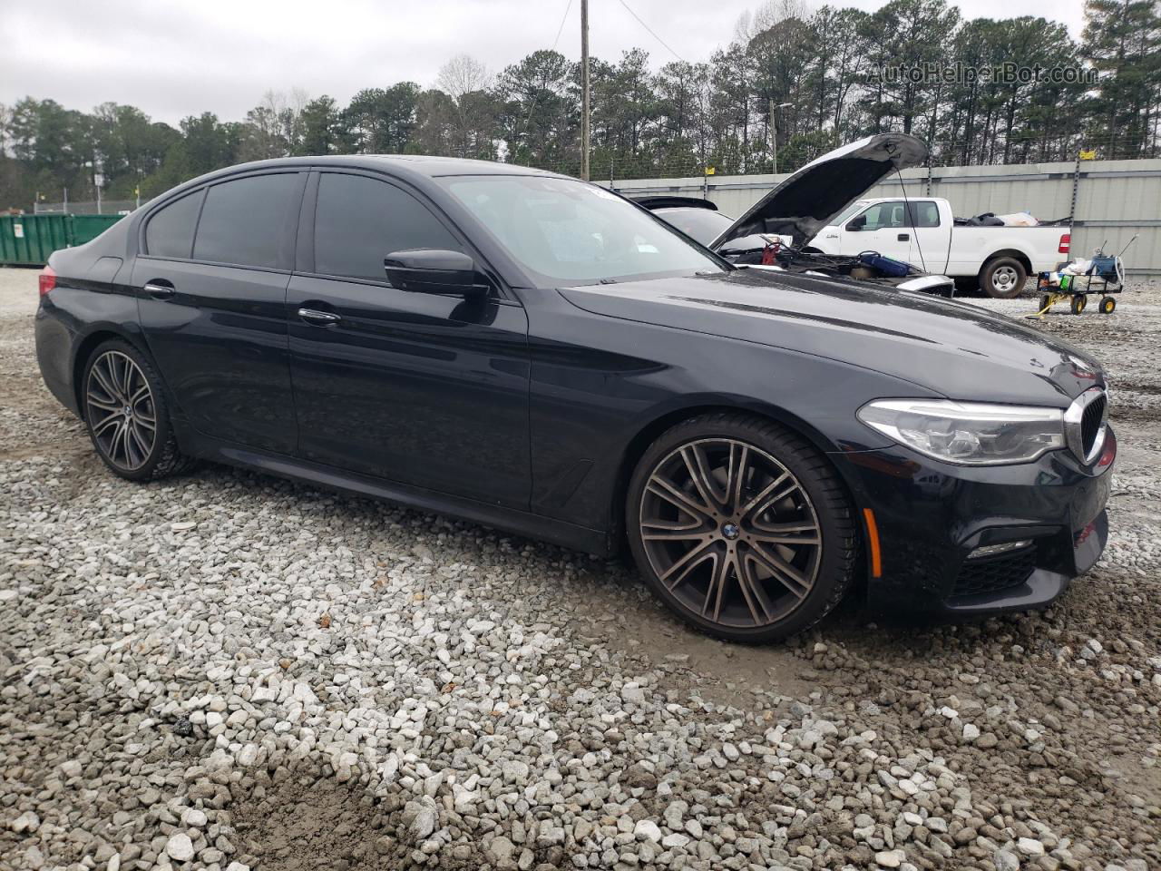 2017 Bmw 540 I Black vin: WBAJE5C32HG914775