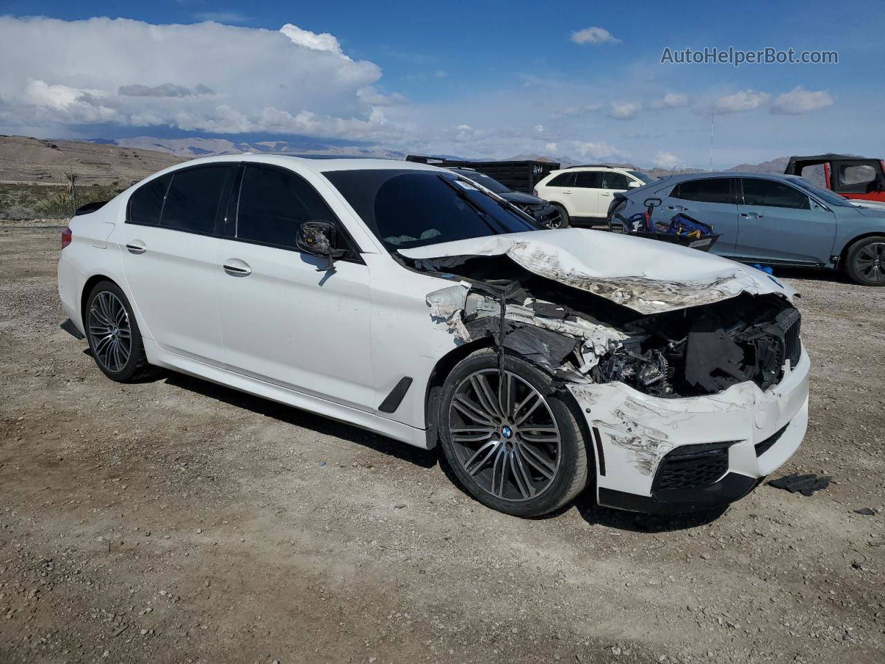 2017 Bmw 540 I White vin: WBAJE5C36HG913662