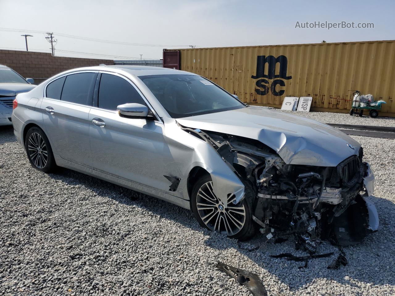 2017 Bmw 540 I Silver vin: WBAJE5C36HG916478