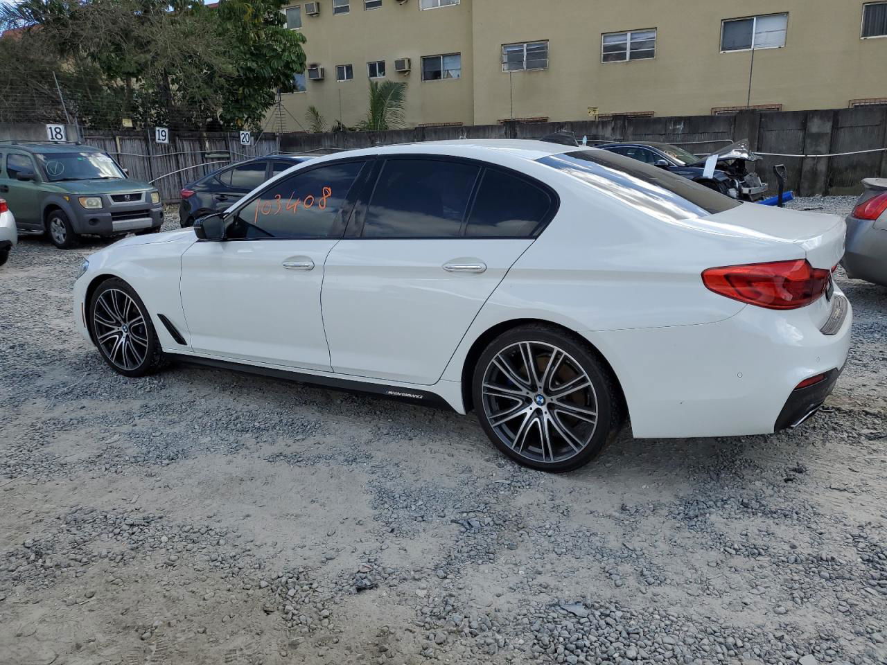 2017 Bmw 540 I White vin: WBAJE5C37HG915615