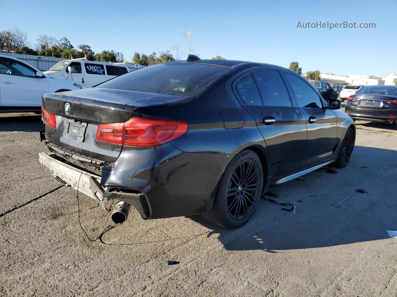 2017 Bmw 540 I Black vin: WBAJE5C38HG478319