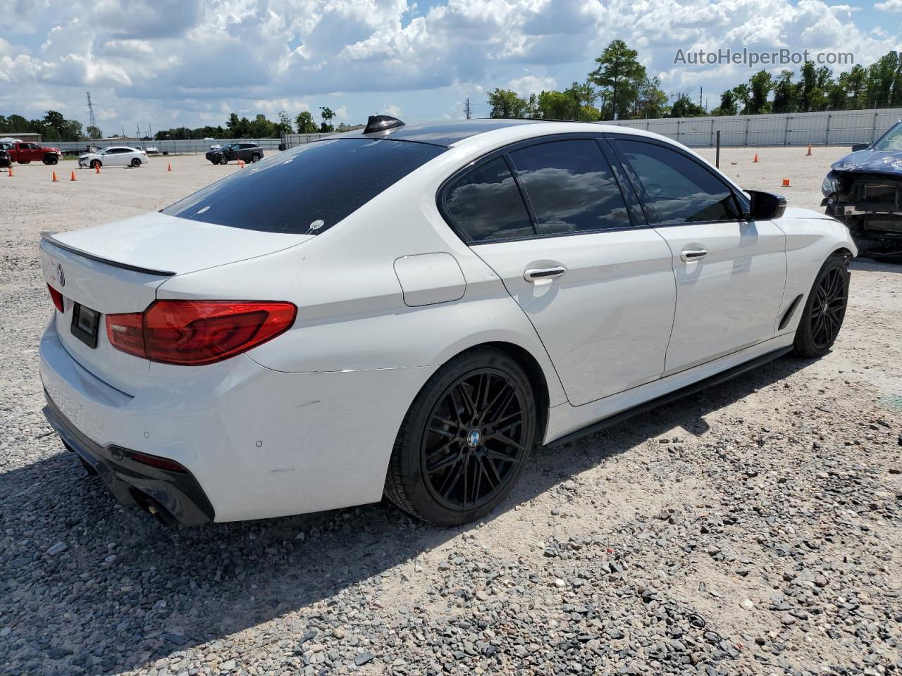 2017 Bmw 540 I White vin: WBAJE5C38HG915333