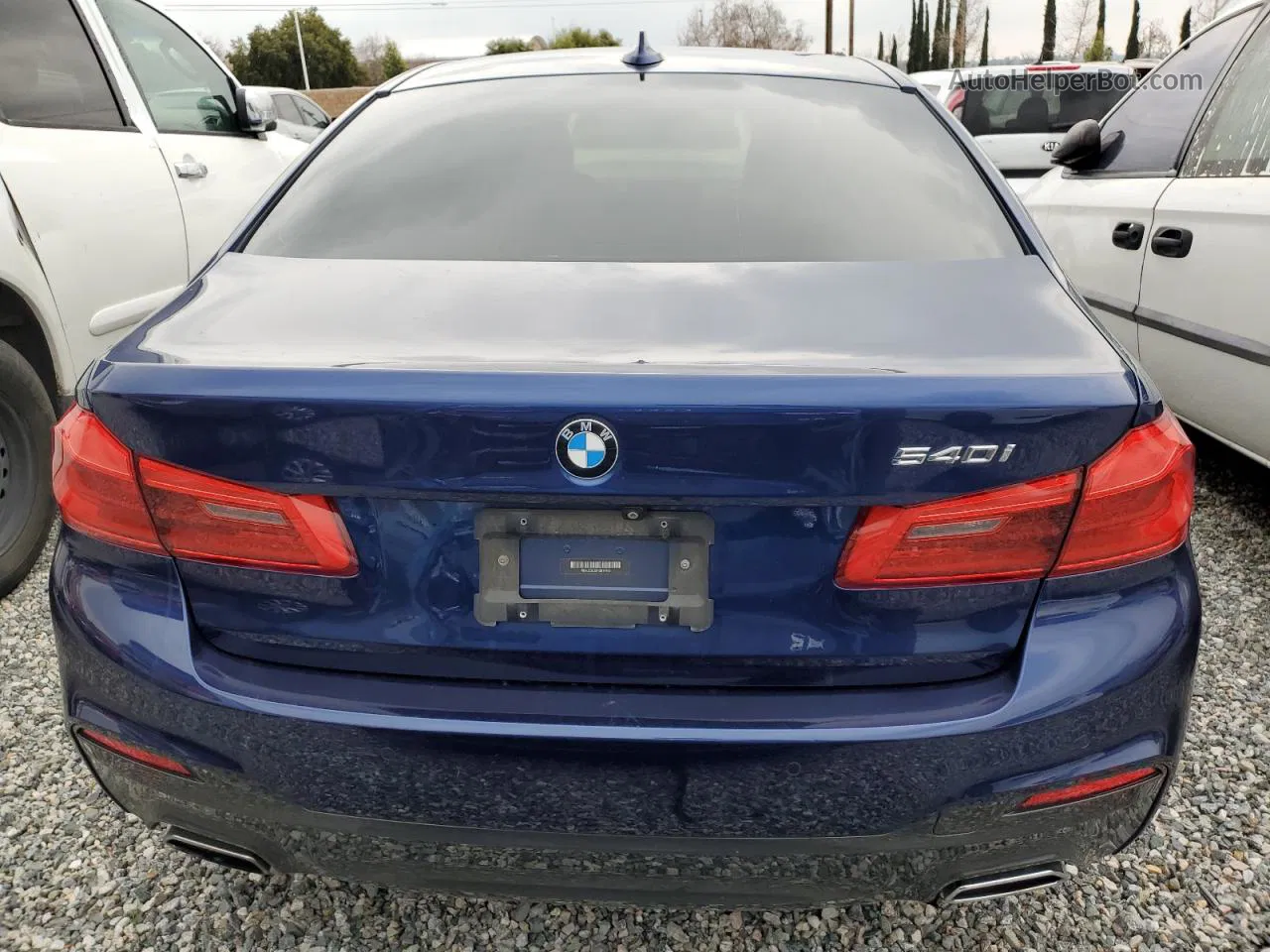 2017 Bmw 540 I Blue vin: WBAJE5C39HG914787