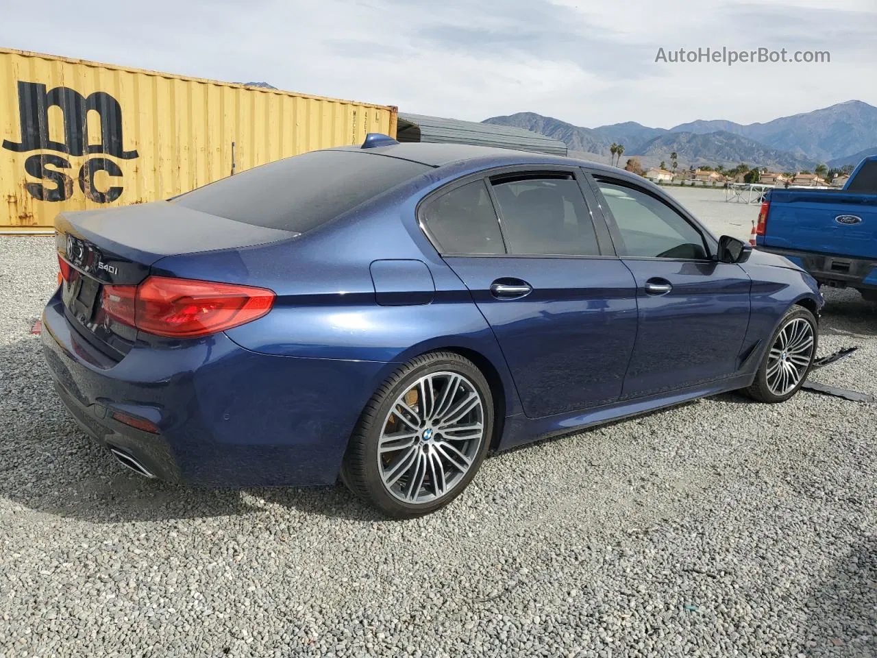 2017 Bmw 540 I Blue vin: WBAJE5C39HG914787