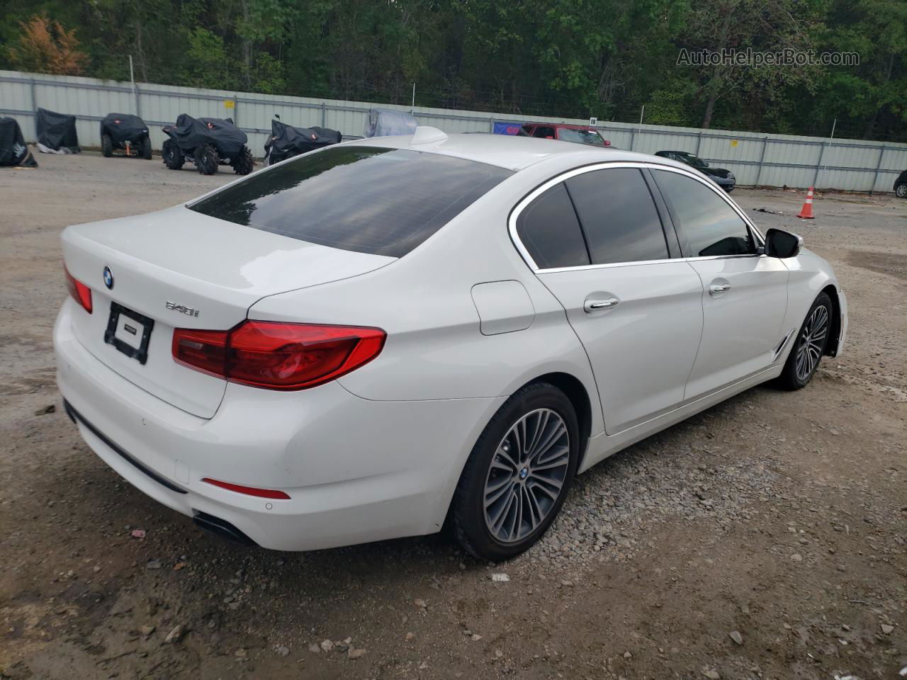 2017 Bmw 540 I White vin: WBAJE5C3XHG914071