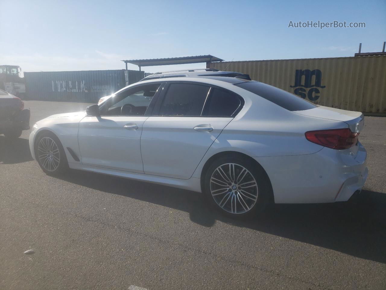 2017 Bmw 540 I White vin: WBAJE5C3XHG916497