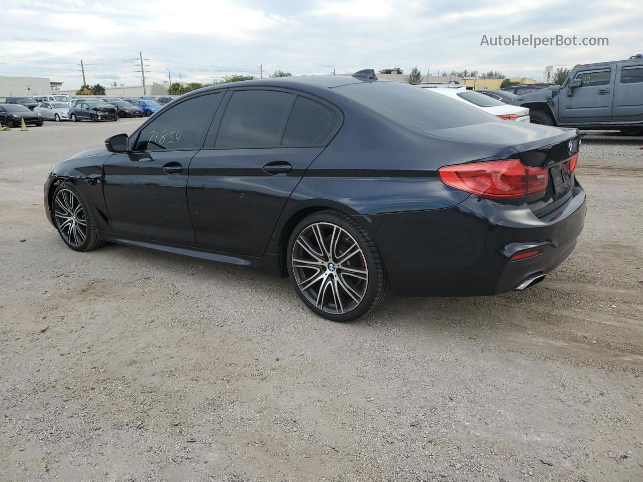 2017 Bmw 540 I Blue vin: WBAJE5C3XHG917326