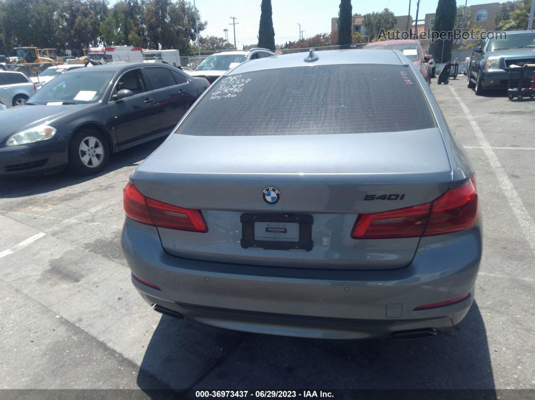 2018 Bmw 5 Series 540i Gray vin: WBAJE5C50JWA93756