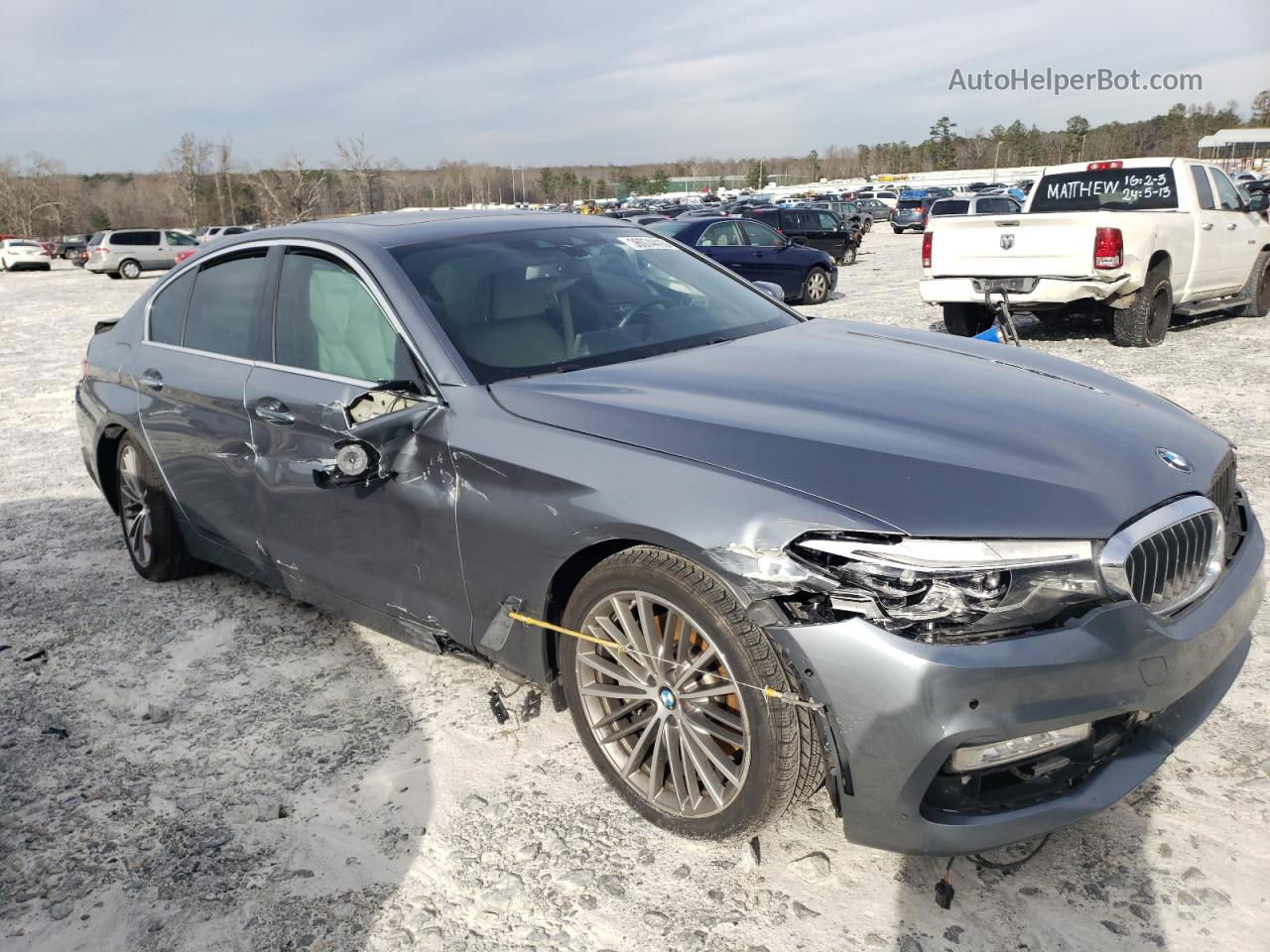 2018 Bmw 540 I Silver vin: WBAJE5C50JWA95149