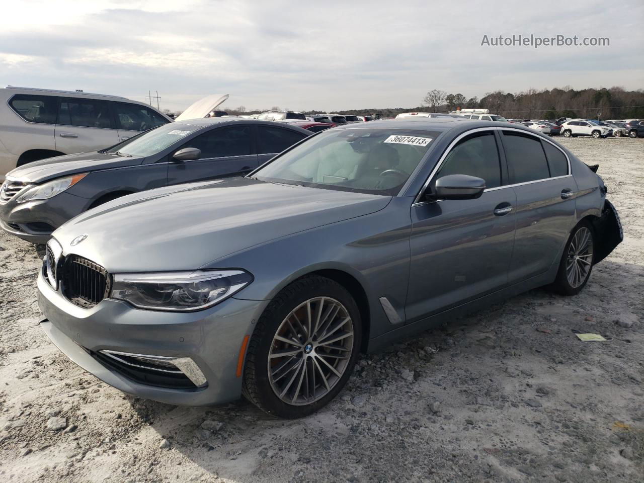 2018 Bmw 540 I Silver vin: WBAJE5C50JWA95149