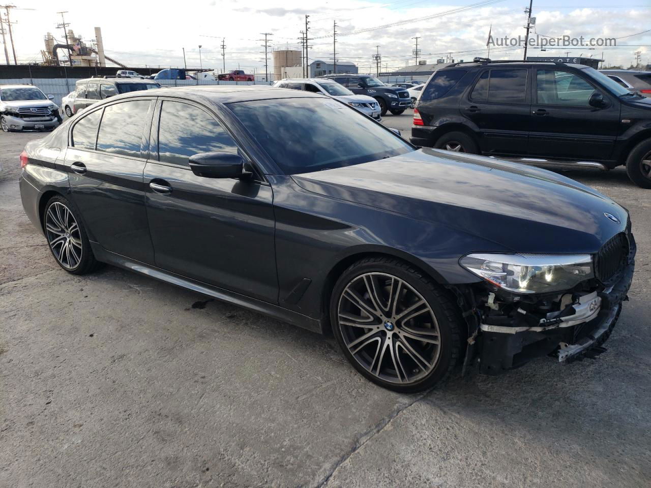 2018 Bmw 540 I Gray vin: WBAJE5C51JWA94964