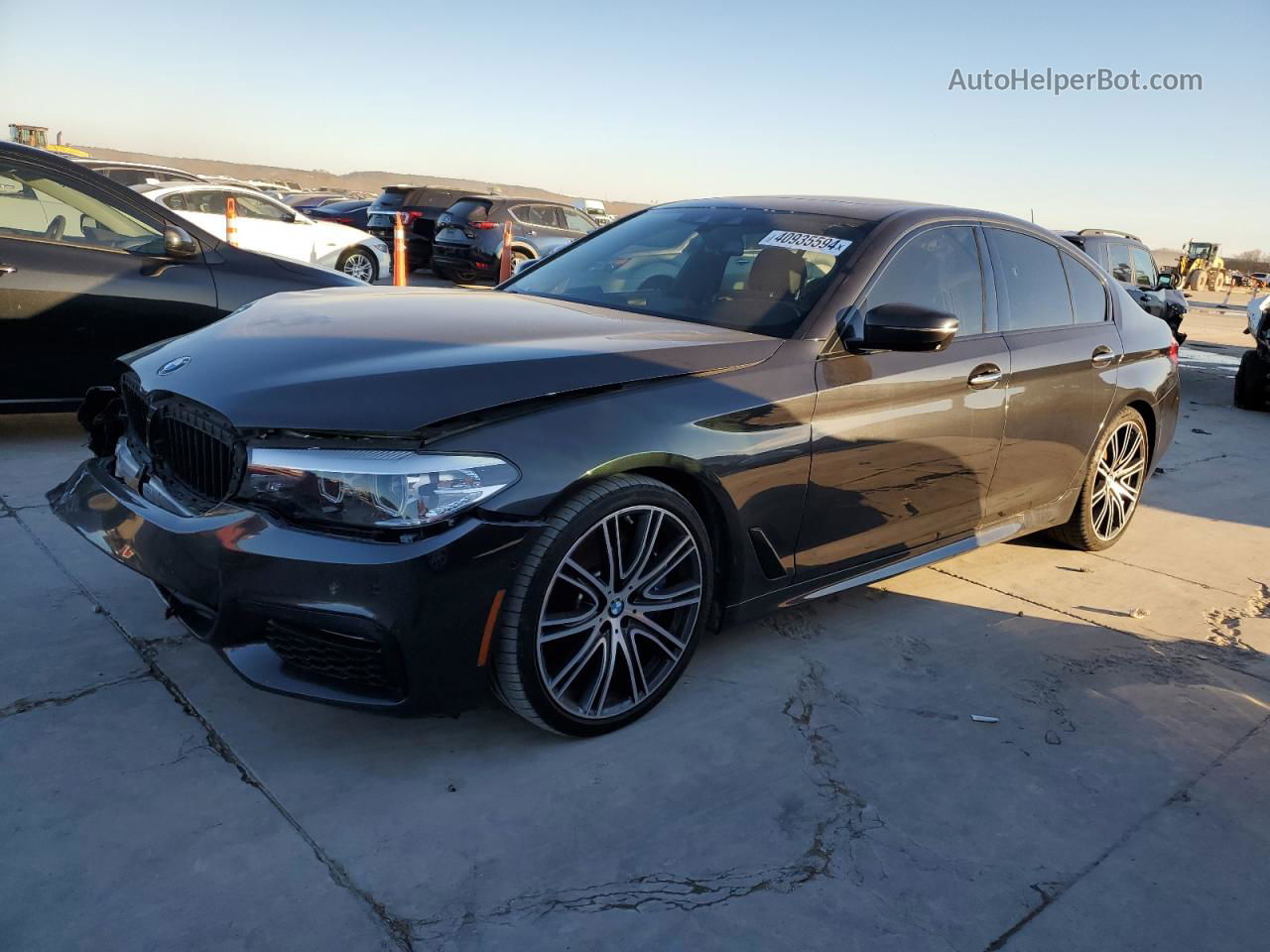 2018 Bmw 540 I Gray vin: WBAJE5C51JWA96388