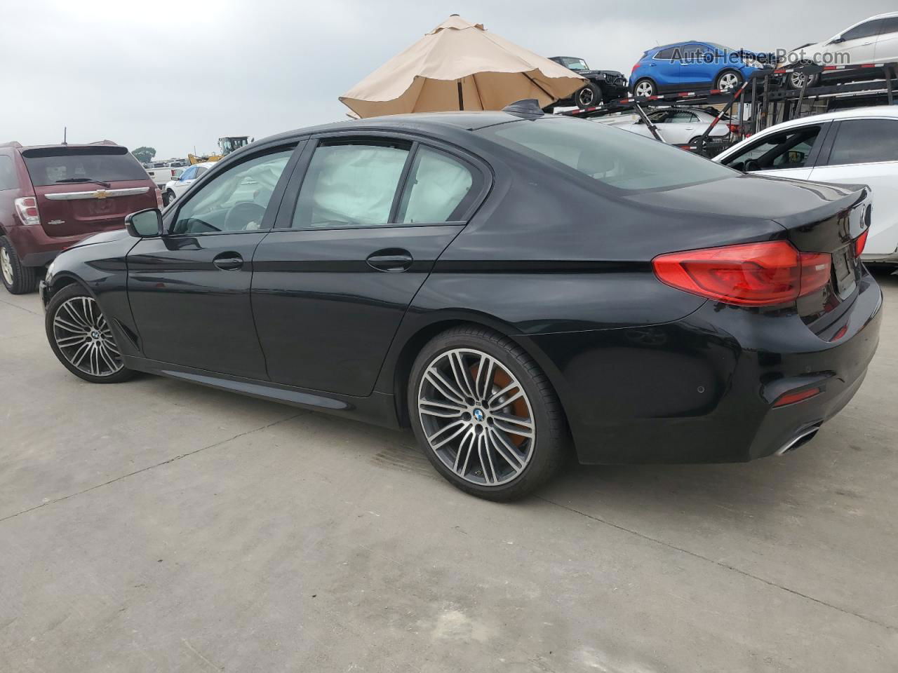 2019 Bmw 540 I Черный vin: WBAJE5C51KBM76806