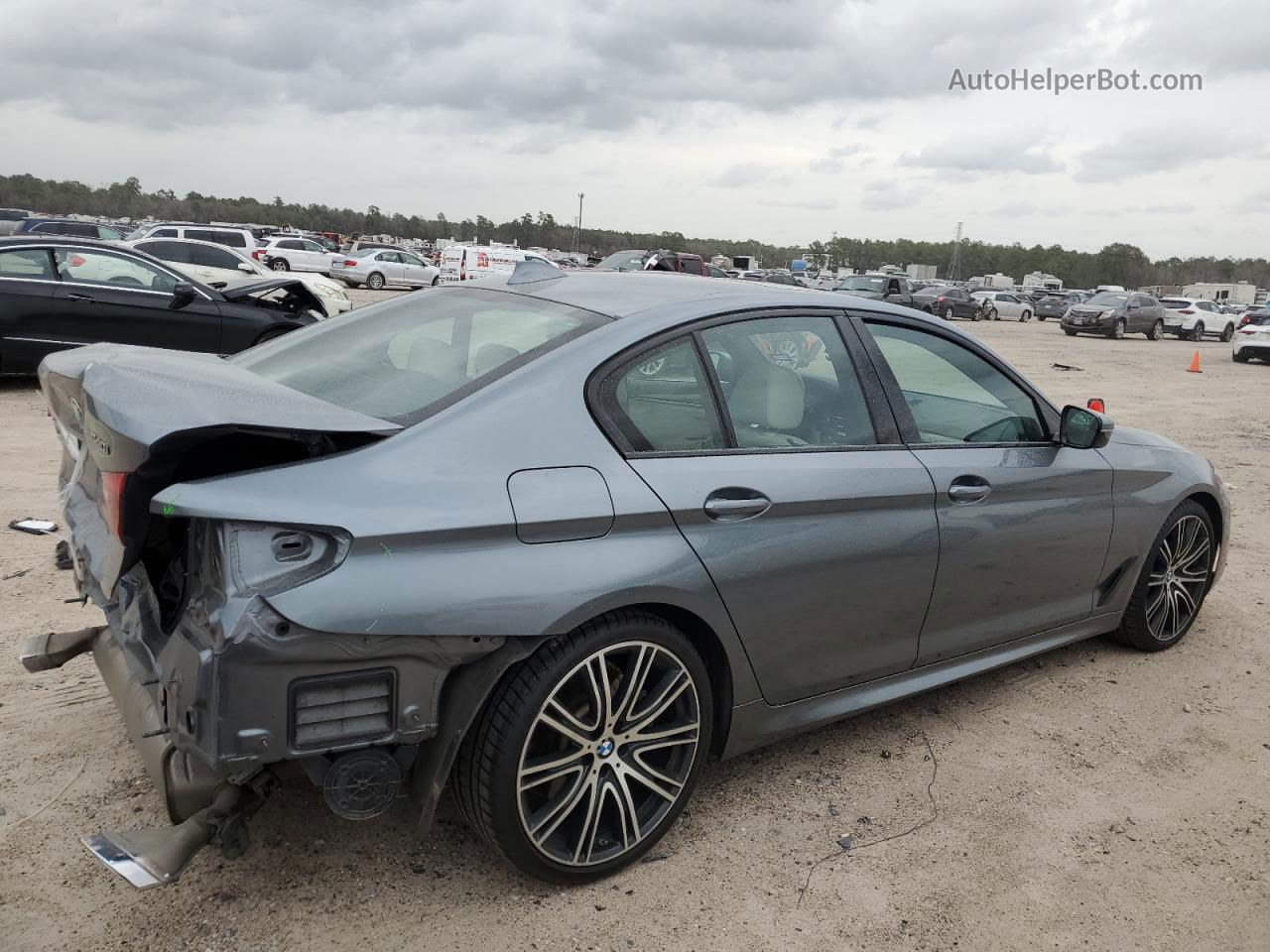 2019 Bmw 540 I Gray vin: WBAJE5C51KWW19410