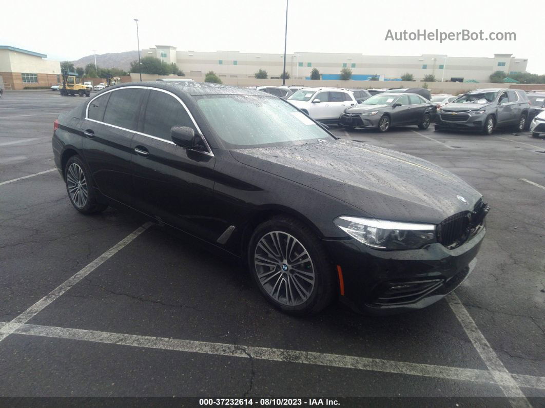 2018 Bmw 5 Series 540i Black vin: WBAJE5C53JWA94156