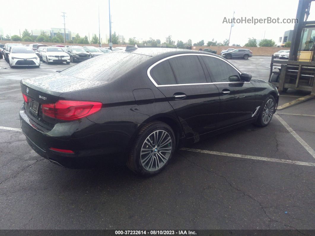 2018 Bmw 5 Series 540i Black vin: WBAJE5C53JWA94156