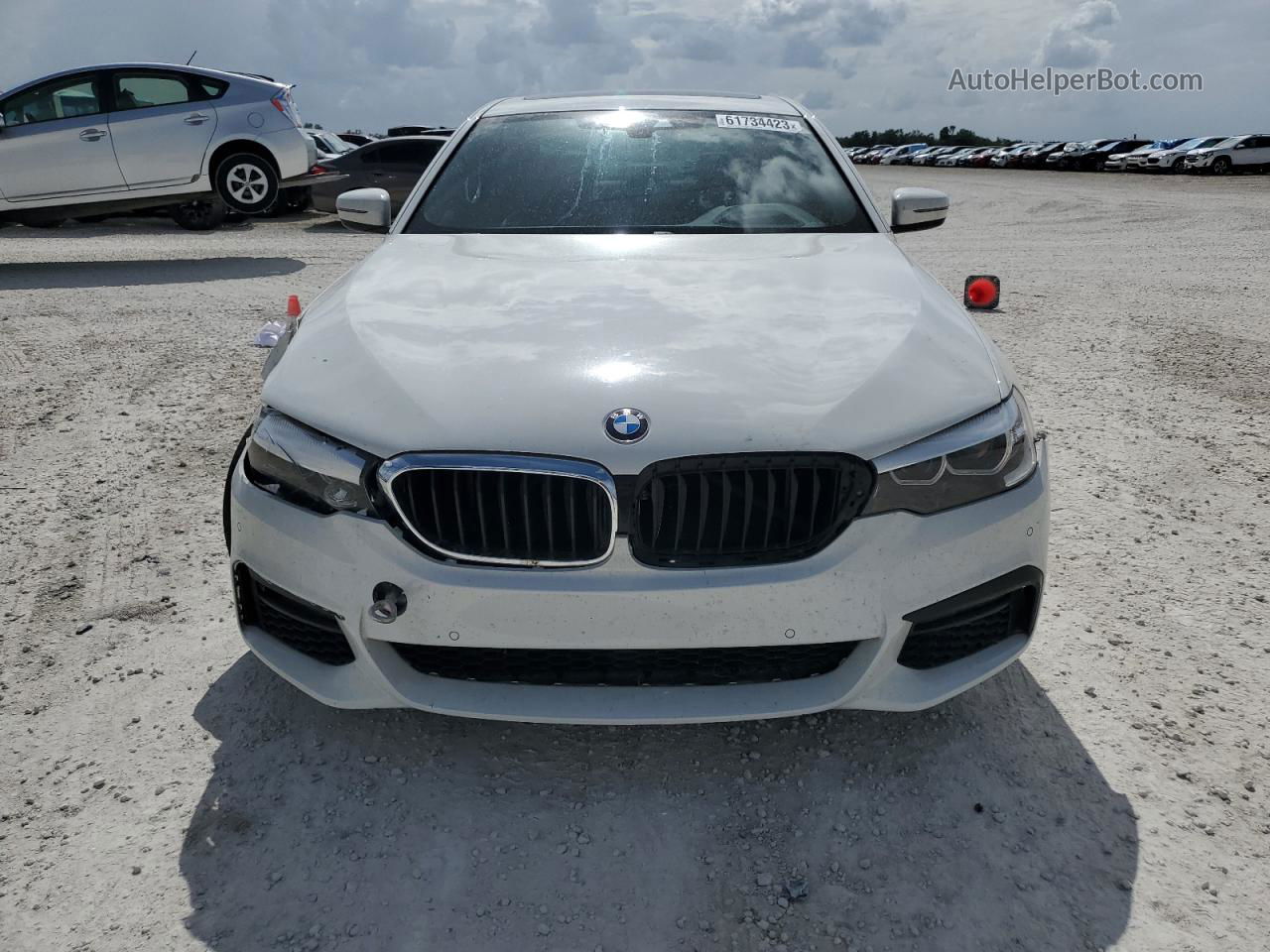 2019 Bmw 540 I White vin: WBAJE5C53KG919198