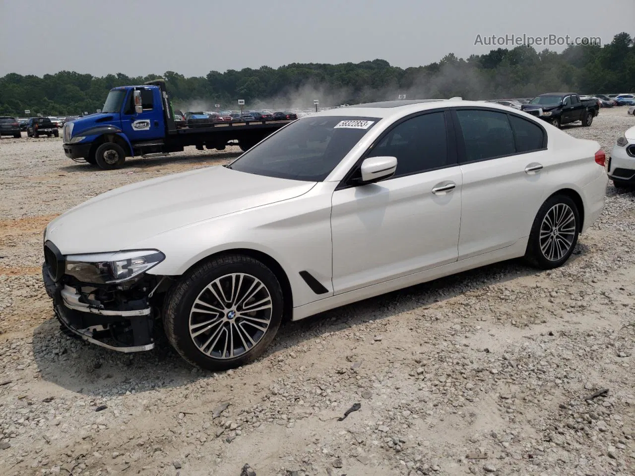 2018 Bmw 540 I White vin: WBAJE5C54JG917524