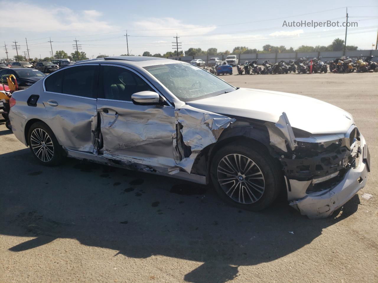 2018 Bmw 540 I Silver vin: WBAJE5C54JWA92979