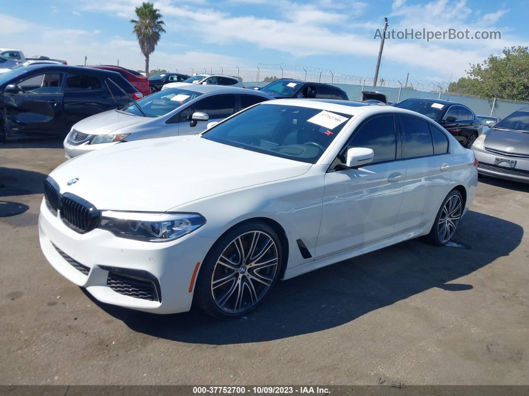 2019 Bmw 540i White vin: WBAJE5C54KWW08403