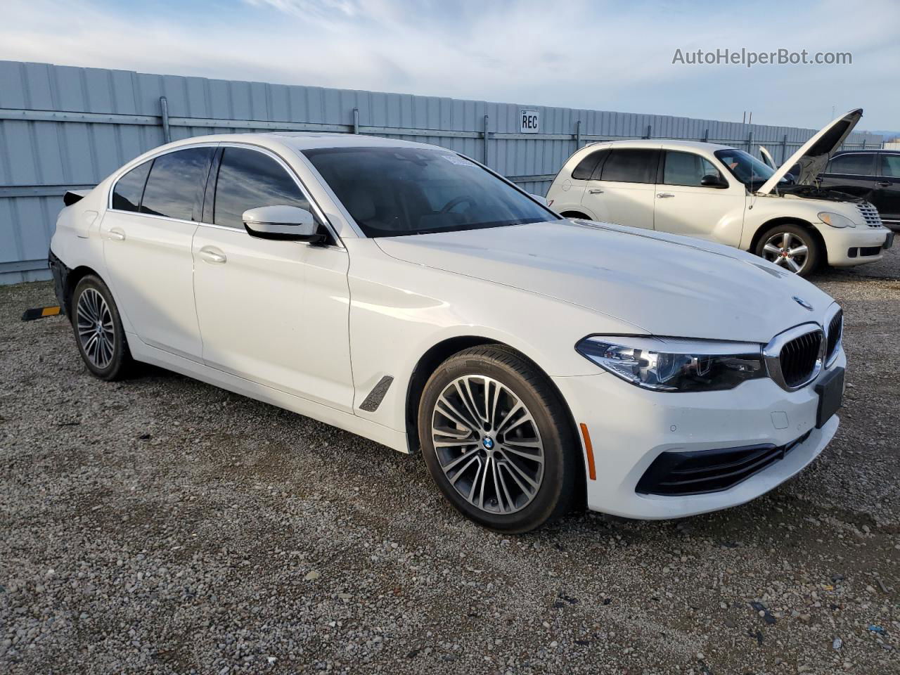 2019 Bmw 540 I White vin: WBAJE5C54KWW10636