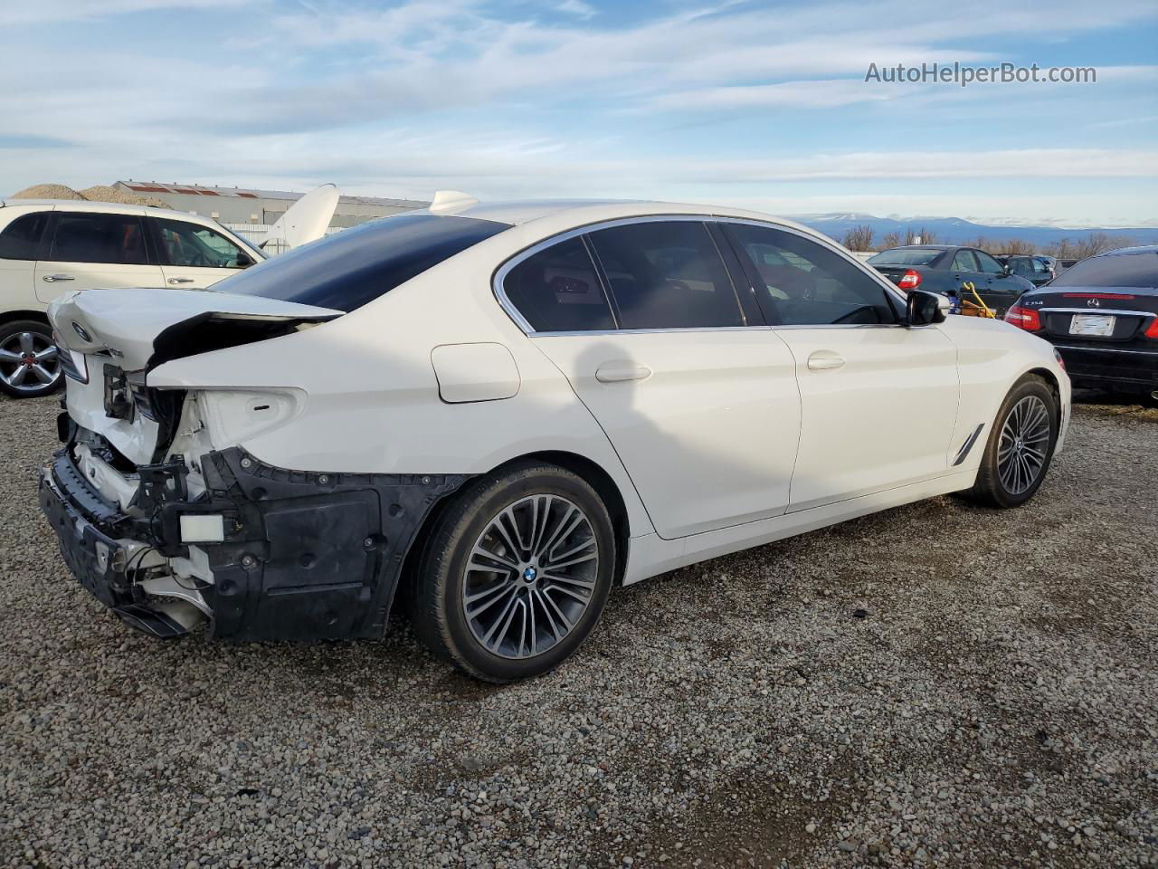 2019 Bmw 540 I White vin: WBAJE5C54KWW10636