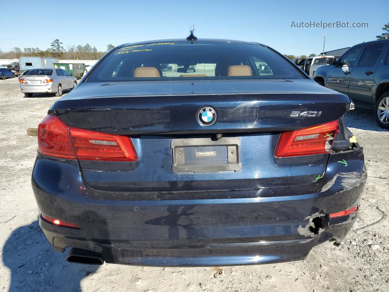 2019 Bmw 540 I Blue vin: WBAJE5C54KWW25802