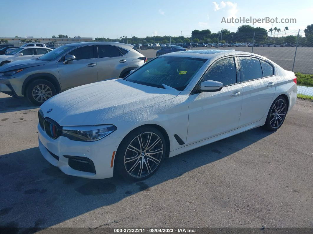 2018 Bmw 5 Series 540i White vin: WBAJE5C55JWA94921