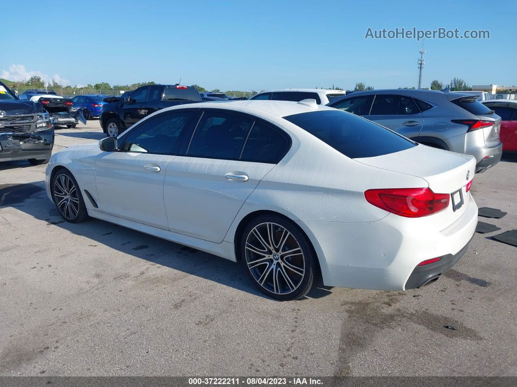 2018 Bmw 5 Series 540i White vin: WBAJE5C55JWA94921