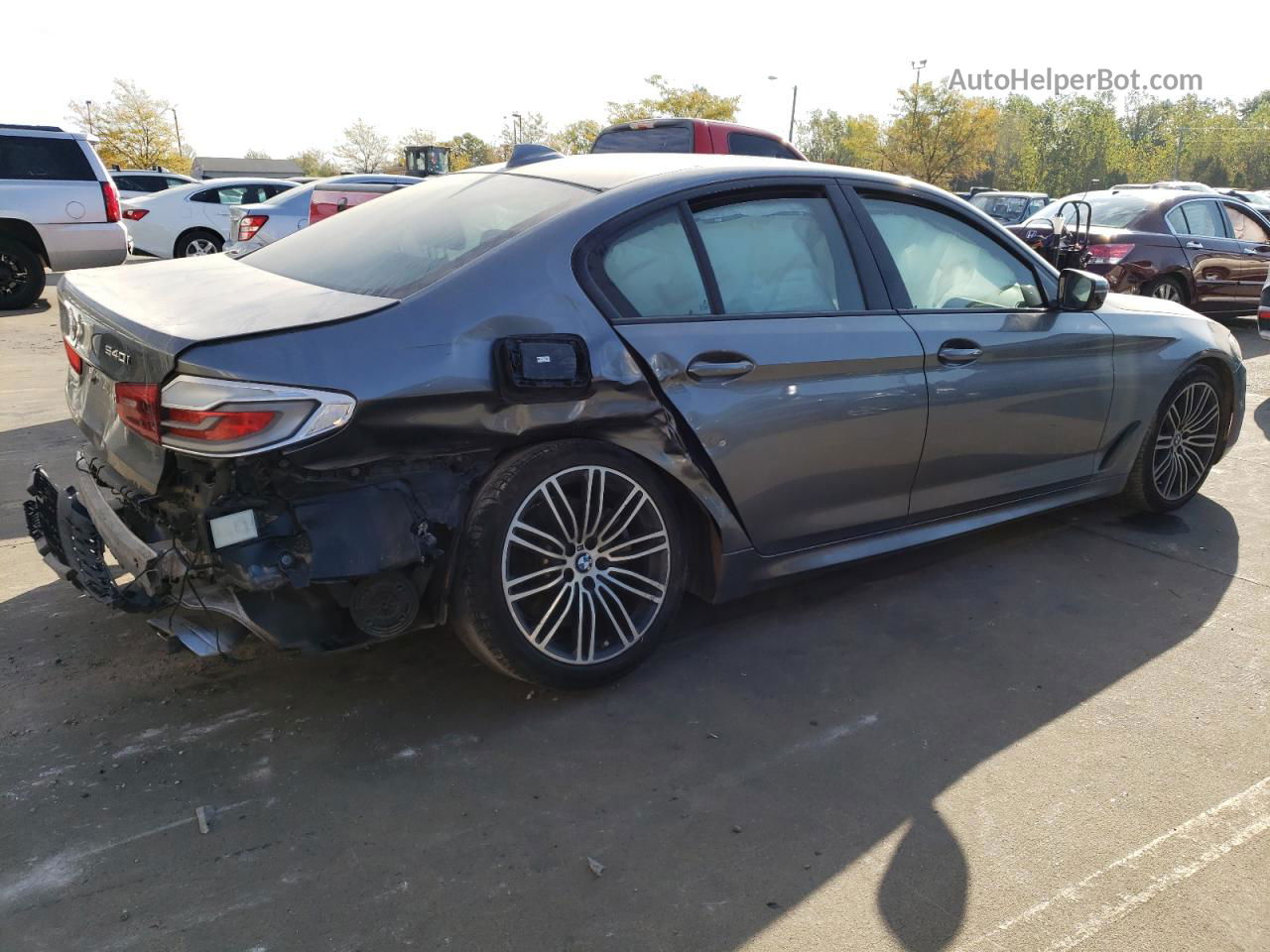 2019 Bmw 540 I Gray vin: WBAJE5C55KWE66016