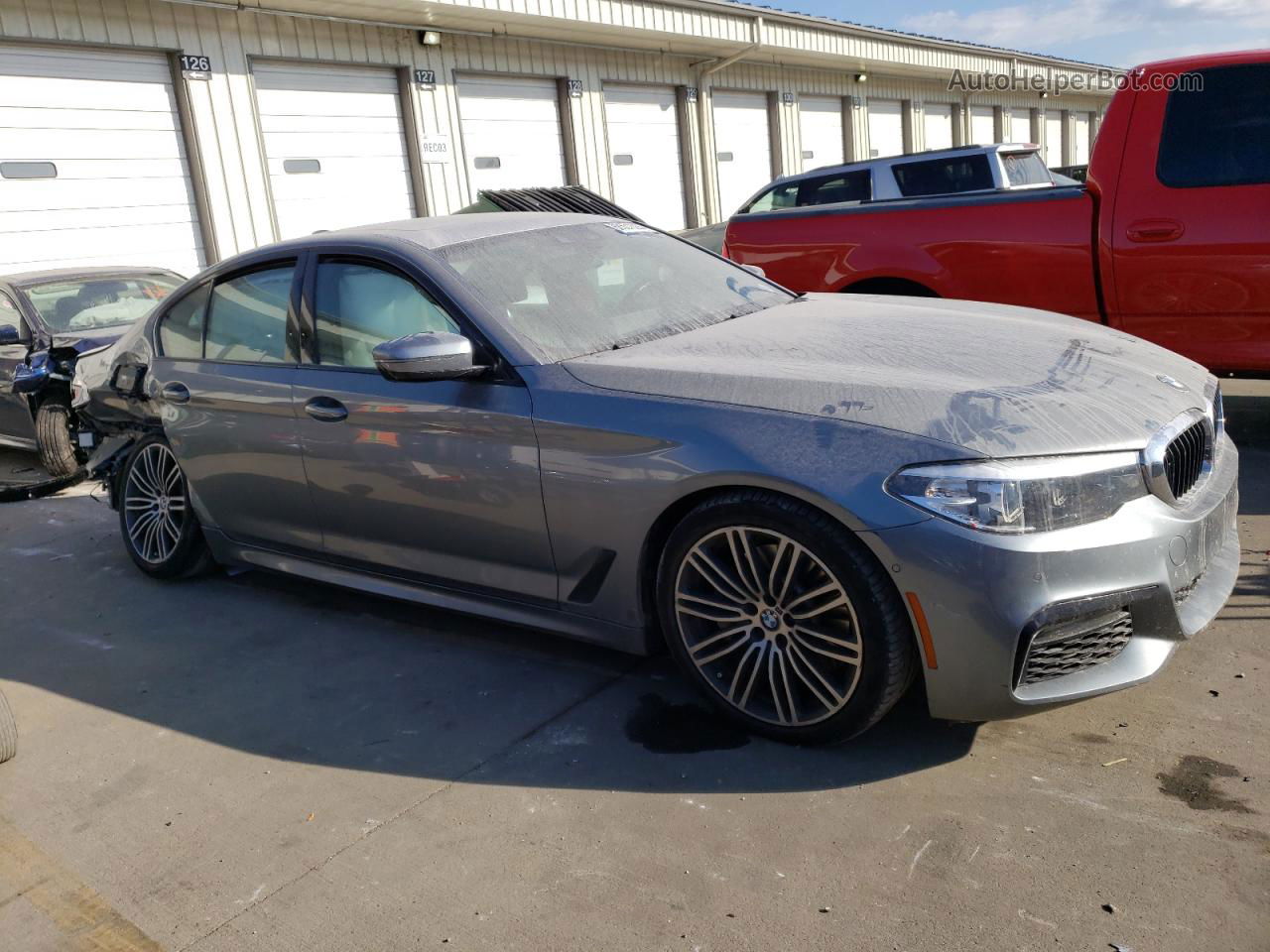 2019 Bmw 540 I Gray vin: WBAJE5C55KWE66016