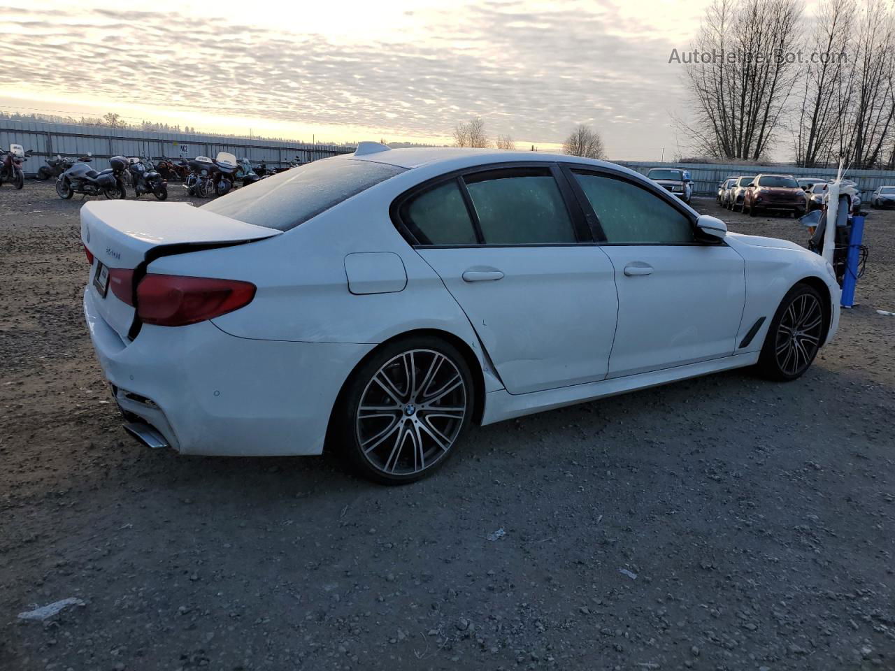 2019 Bmw 540 I White vin: WBAJE5C57KG918958